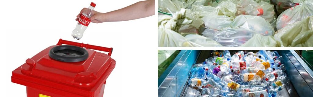 Sammelbehälter für Pfandflaschen gegen Plastikmüll